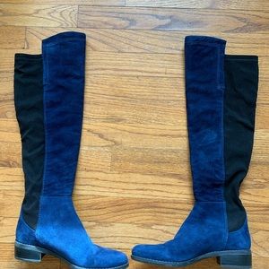 Vince Camuto navy suede tall boots